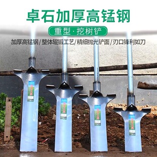 Tree digging shovel shovel manganese steel Luoyang shovel earth digging hole drilling tree root well tool outdoor special seedling artifact