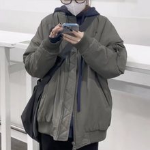 抖音同款春夏新品夹棉加厚飞行夹克外套情侣款外套男款棉服潮