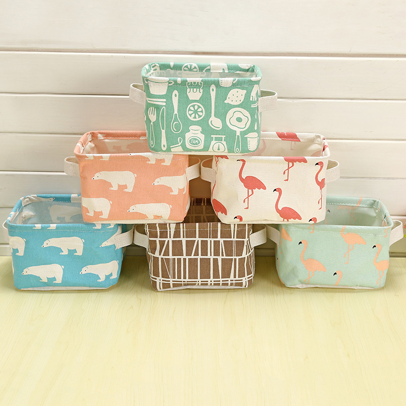 Desktop Square Box Basket, Miscellaneous Basket, Organizer Basket, Small Square Storage, Cotton and Linen Storage Cloth, Portable Basket for Organizing and Storing Desktop Square Box Basket, Miscellaneous Basket, Organizer Basket, Small Square Storage, Cotton and Linen Storage Cloth, Portable Basket for Organizing and Storing