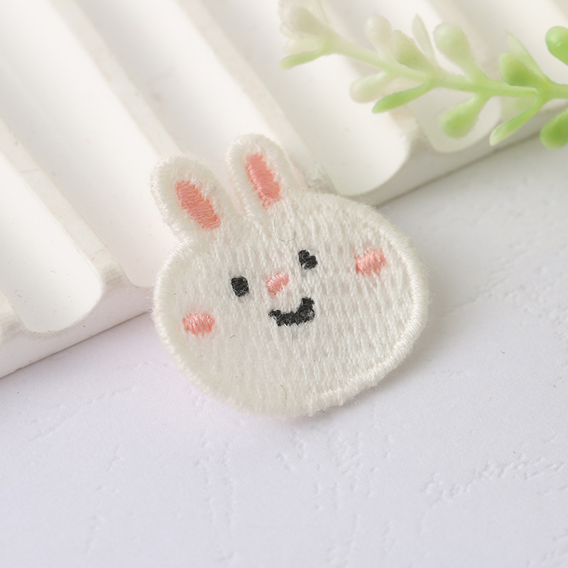 新しい刺繍布ステッカー漫画ウサギ刺繍ステッカー幼児と子供服アクセサリー装飾ステッカー韓国パッチステッカー卸売|undefined