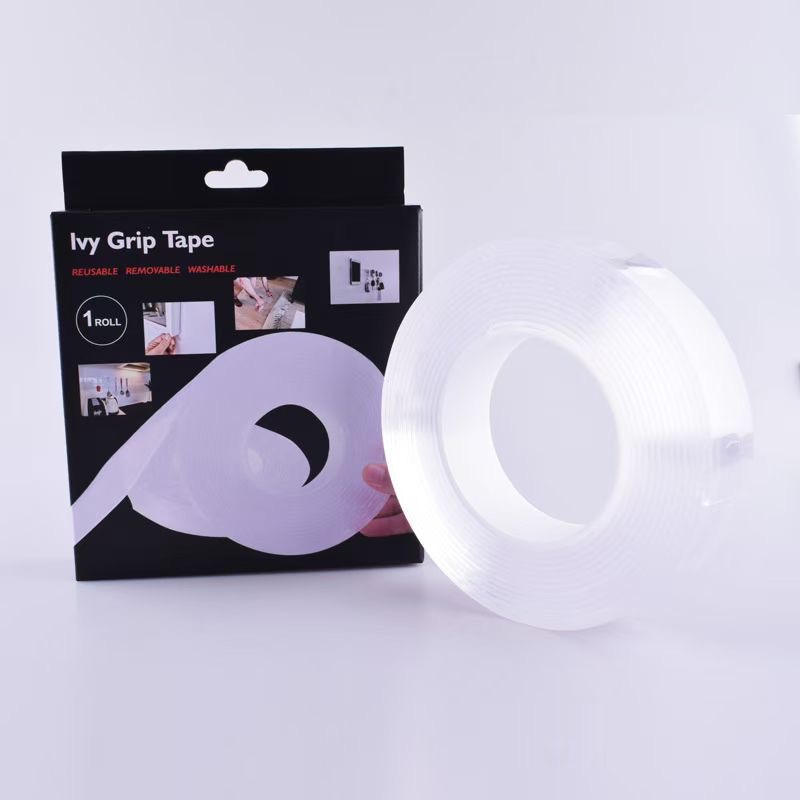 Nano de alta viscosidad adhesivo de doble cara transparente sin marcas nano de silicio de goma magnética de sonido nano cinta adhesiva fuerte adhesivo fuerte