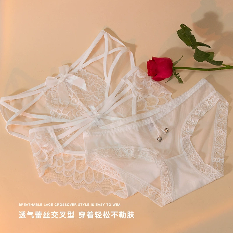 Sexy lace cotton breathable underwear, trousers, french style, thin strap