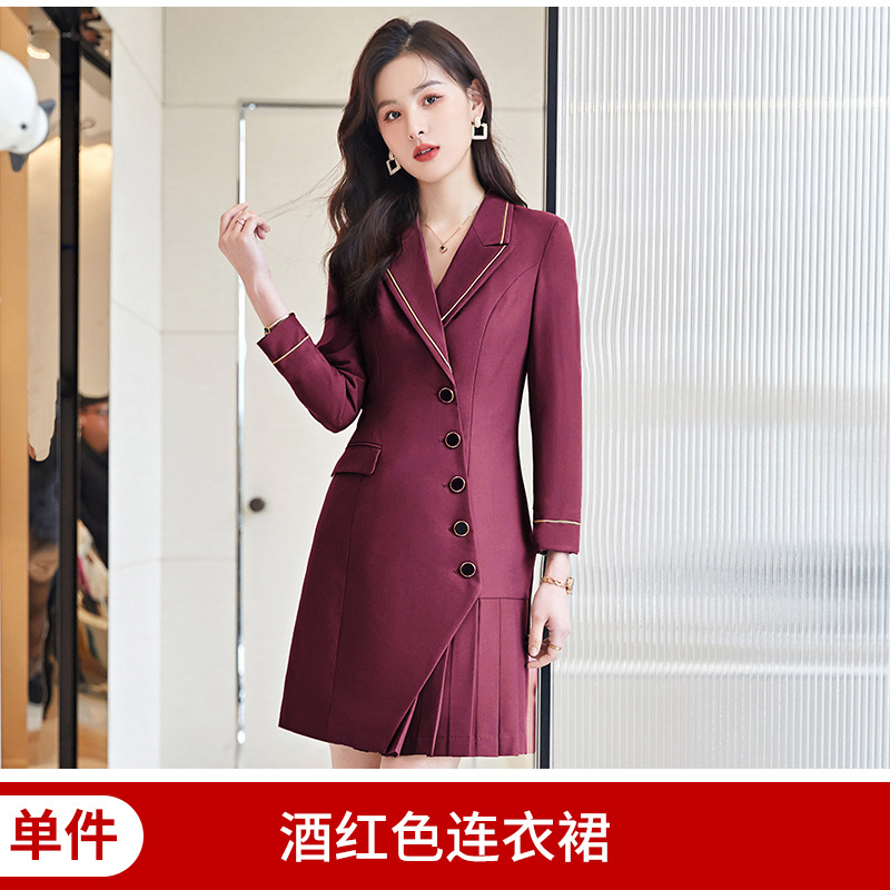 Burgundy dress YL2201A