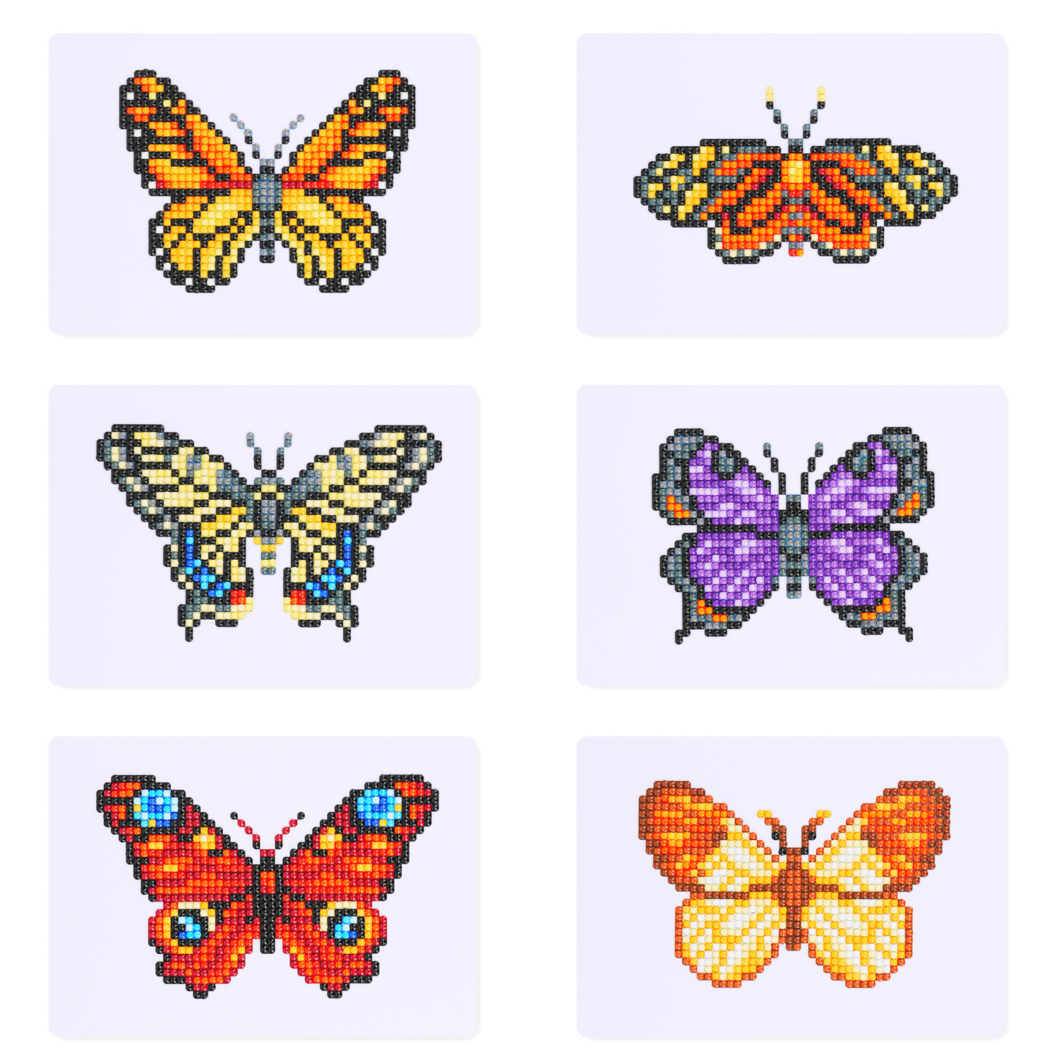 Estación independiente transfronteriza 5D pintura de diamante 5 * 7 pulgadas sin marco mariposa pintura de mampostería diy pintura decorativa sin marco mural