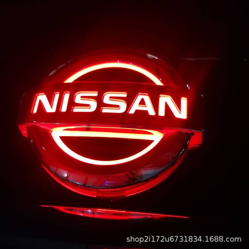 Suitable for 5D Nissan Car Logo Light-Up Led Rear Emblem Lights for X-Trail, Patrol, Tiida, Livina, and Duke