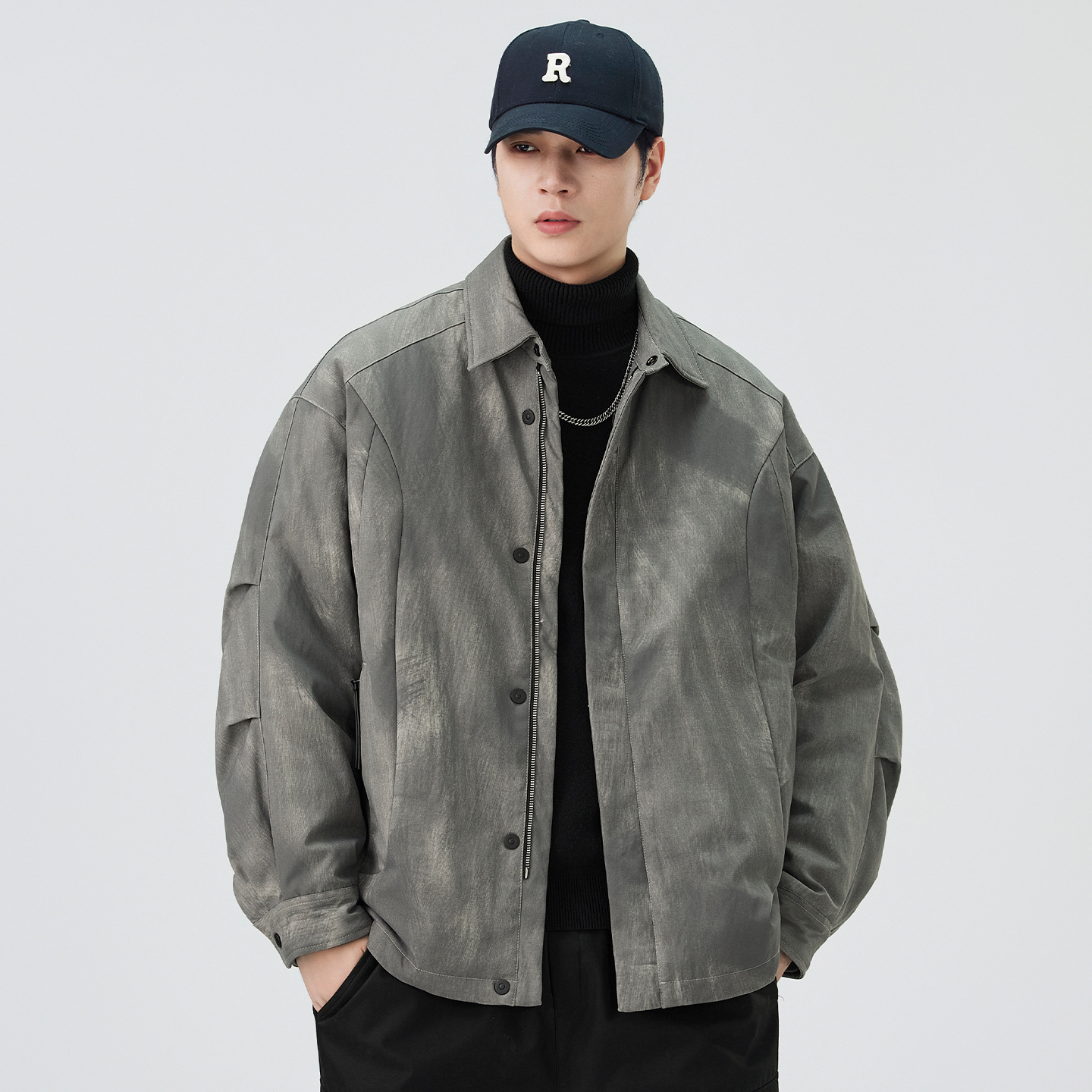 2025 invierno nuevo chaqueta de plumón para hombres retro japonés con solapa suelta chaqueta de plumón cálida abrigo de ocio universal