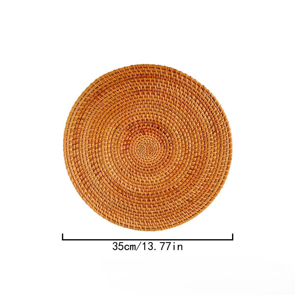 Cojín de taza de té tejido de caña artesanal, almohadilla de té tejida de hierba, almohadilla de taza de té, almohadilla de plato china, almohadilla de aislamiento térmico japonesa