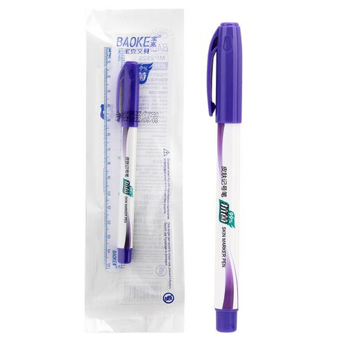 Baoke Medical Skin Marker Sterile Surgery Tattoo Tattoo Beauty Line Marking Positioning Pen Mark Pen