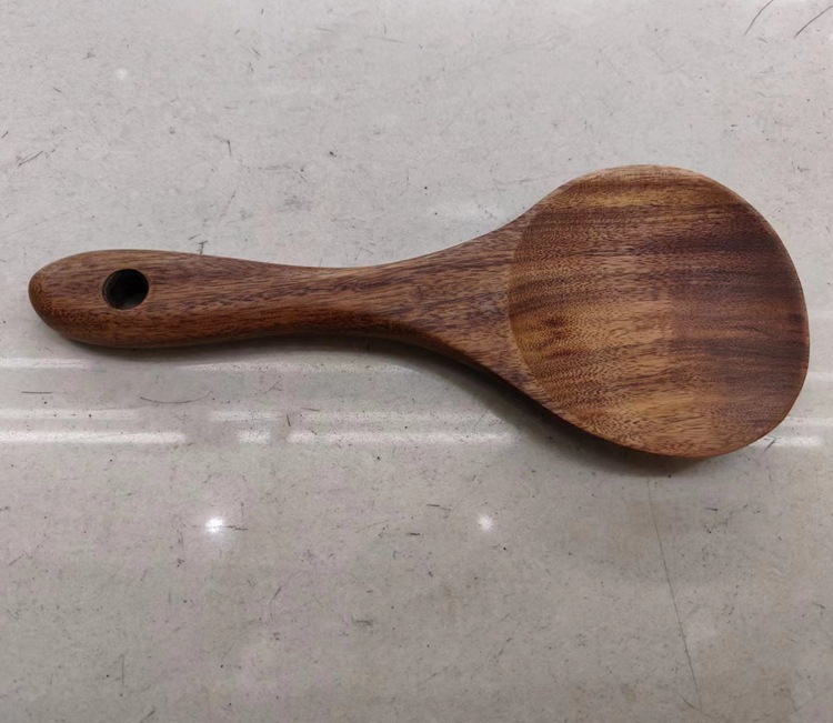 Teca madera antiadherente panela de cocina pala de madera mango largo pala de verduras hojas pequeñas acacia set de cocina herramientas de cocina