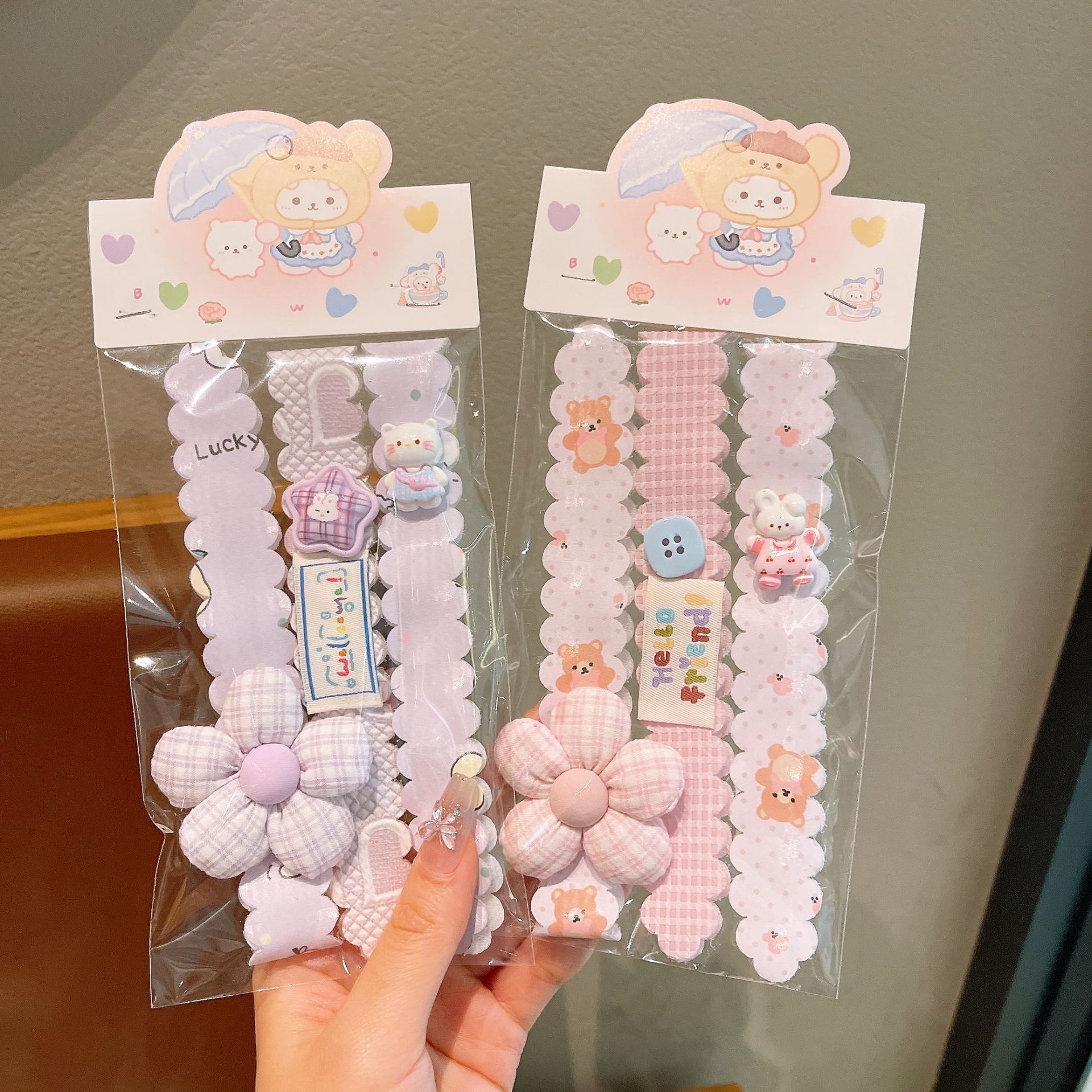 Flores de punto para niños velcro clip para el cabello bandas de cabello para bebés pestañas toque de cabello para niñas correa para el cabello