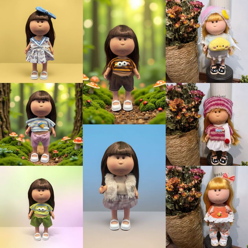 New 24cm Spanish Potato Doll Mia Clothes Doll Waldorf Dress-Up Doll Outfit DIY