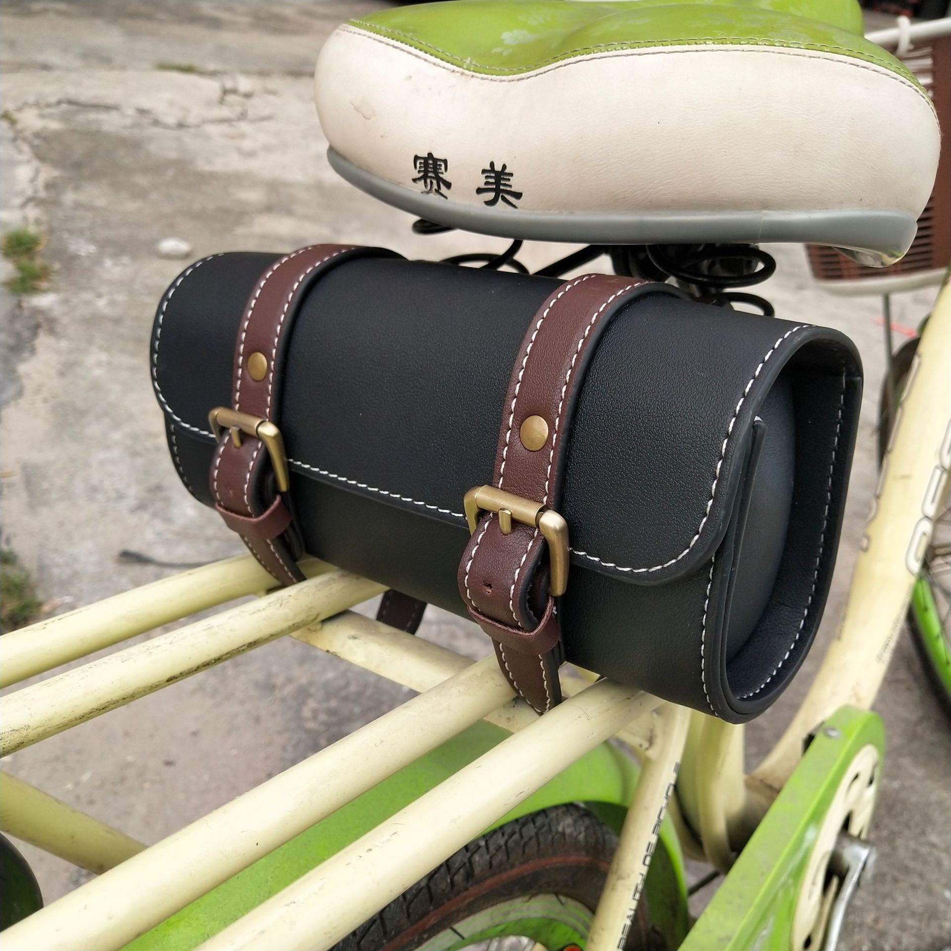 Retro bicicleta cabeza y la cola bolsa de sillín de bicicleta eléctrica Scooter Eléctrico bolsa colgante bolsa de manillar bolsa de la motocicleta