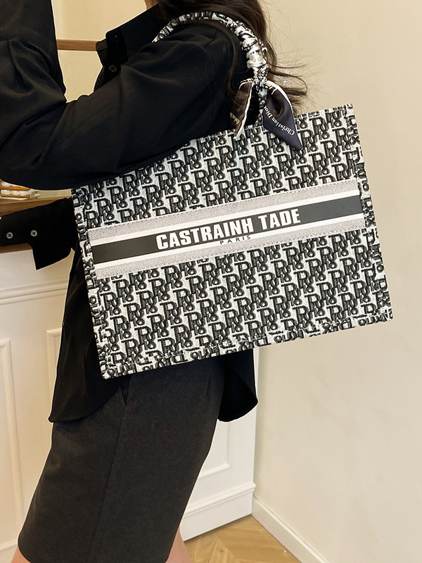 Publicidad personalizada tela de gran capacidad de trabajo de viaje bolsas de mano logotipo impresión fuente de impresión in situ