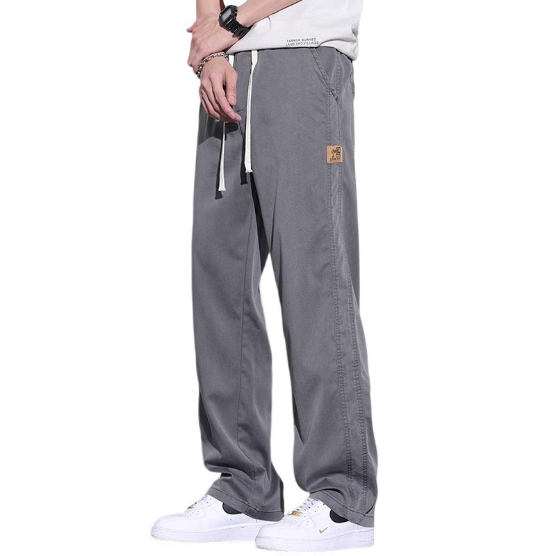 Thin Casual Pants Men's 2025 Summer Thin New Style Loose Straight Dipper Wide Leg Ice Silk Denim Long Pants