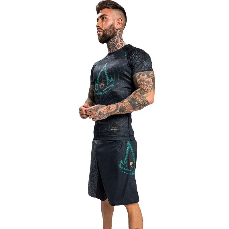 VENUM Venom Быстро сохнущие шорты с коротким рукавом MMA тренировочные спортивные лосины мужской высокий эластичный баскетбол костюм