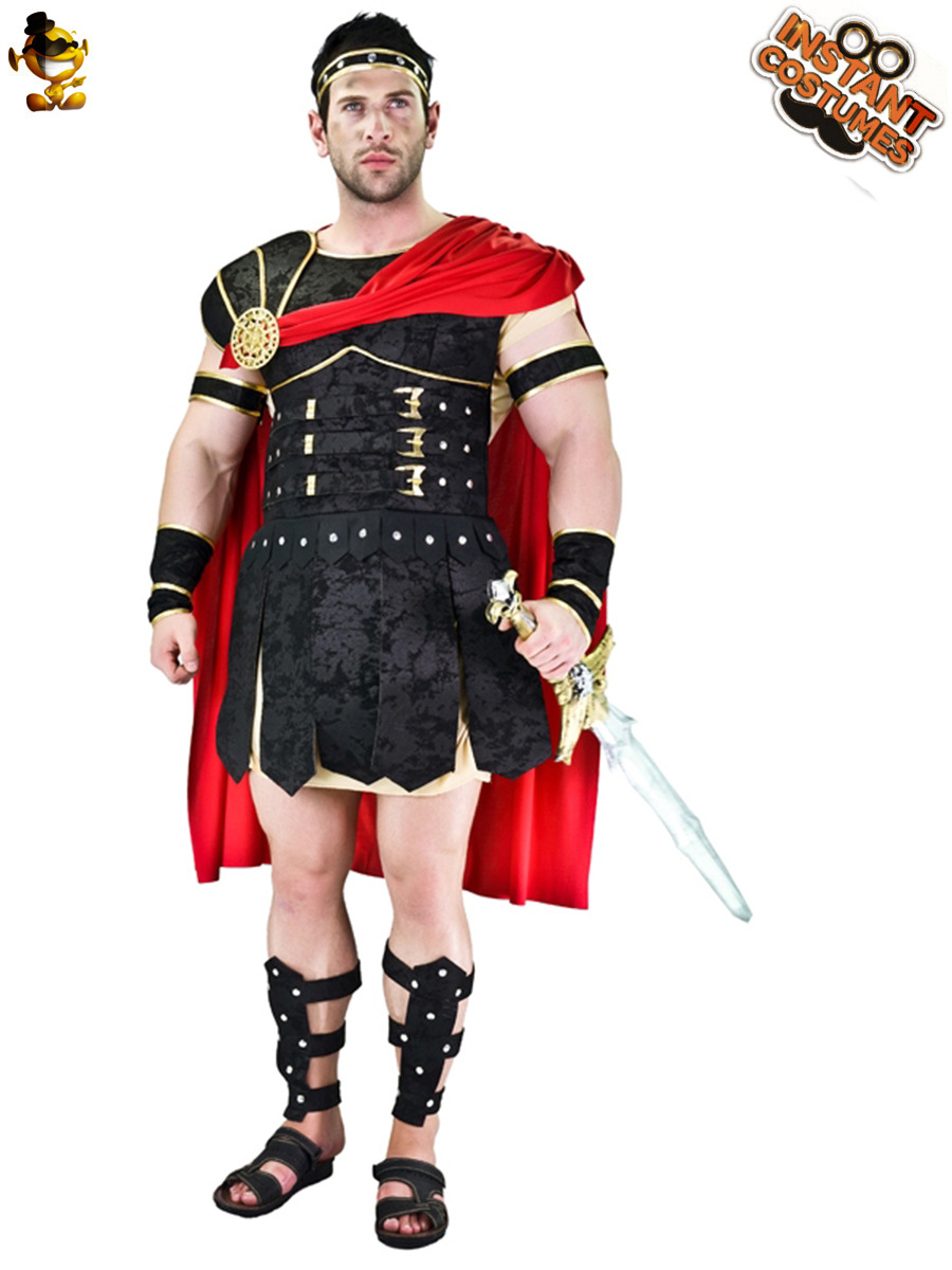 Halloween adulto hombre romano gladiador Samurai etapa rendimiento traje Cosplay traje de fiesta