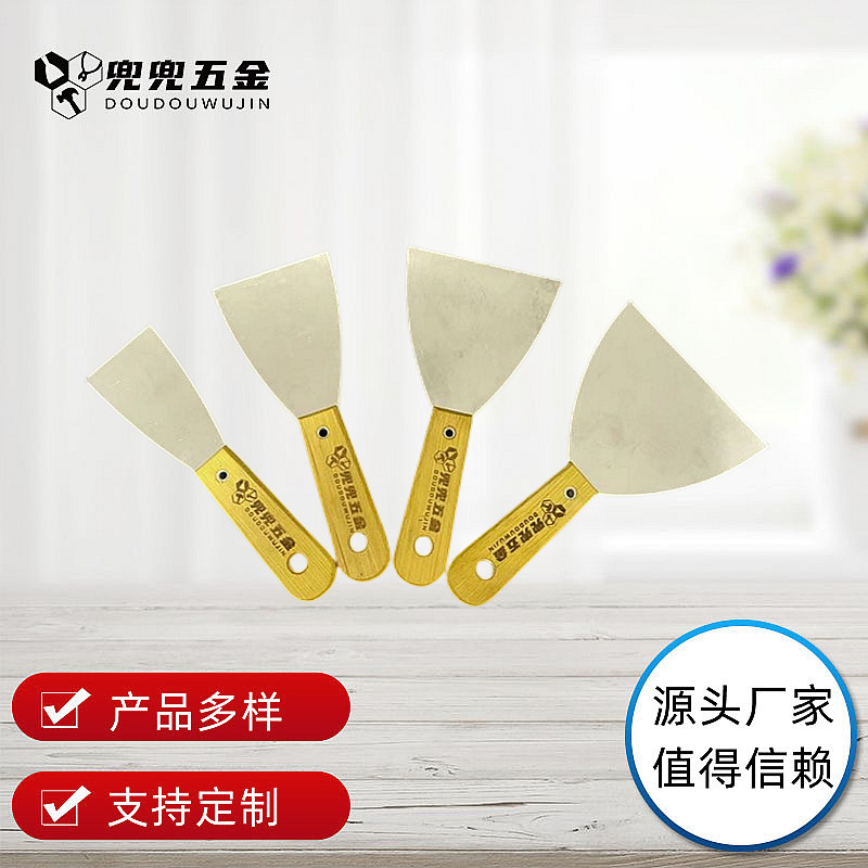 Manufactor Straight hair Twists Bamboo handle Putty knife Blade Puttying Scraper carpentry tool Discount