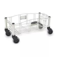 Rubbermaid American Slim Jim Trash Can Stainless Steel Cart Fg355300Ssstl