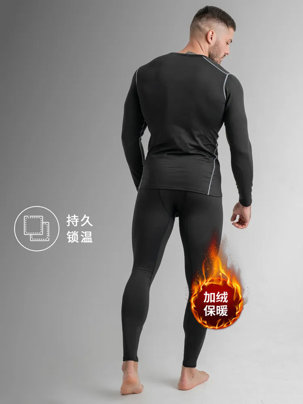 跨境俄罗斯热销款冬季加绒保暖运动套装保暖打底大尺码男女款均可|undefined