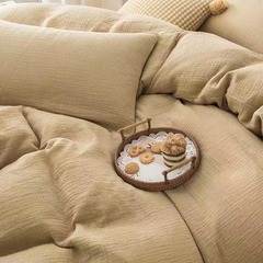 三層紗布純棉全棉四件套純棉全棉裸睡床單被套春秋簡約床上用品