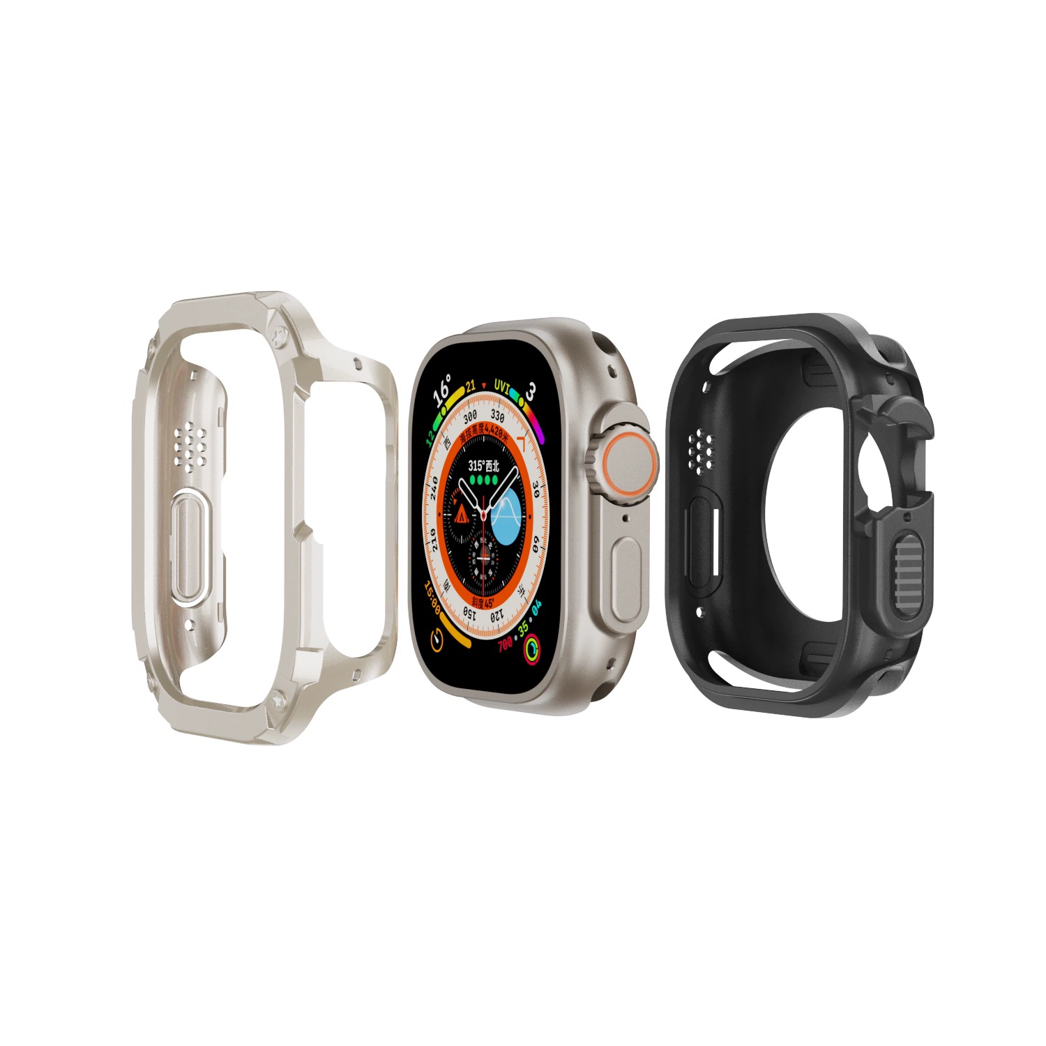 Подходит для Apple Watch 10-го поколения защитная крышка чехол для Apple PC+TPU IWATCH456789 поколения