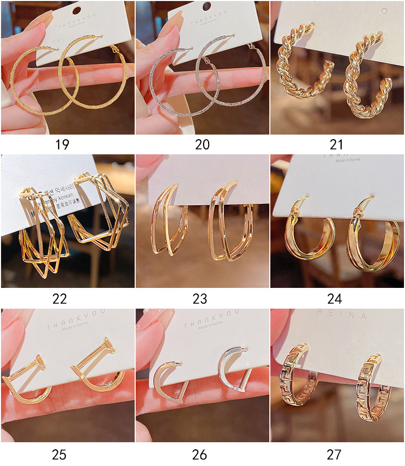 1 Pair Fashion Geometric Alloy Plating Rhinestones Womenu0027S Earrings