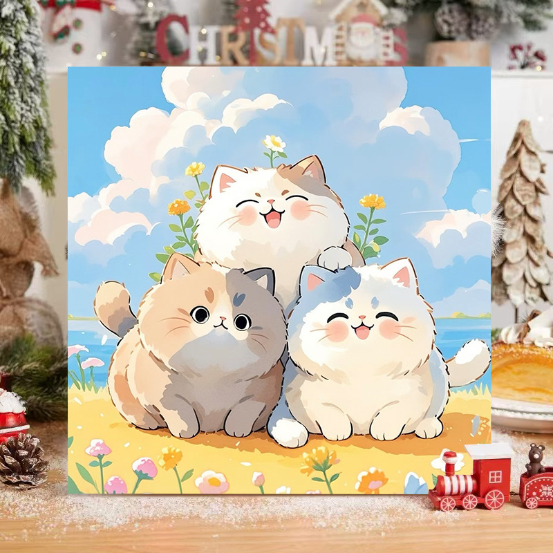 漫画 Q バージョンエッグマンパーティーシリーズ DIY デジタル油絵子供の手作り着色油絵装飾品卸売|undefined