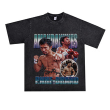 UFC拳击格斗MMA曼尼·帕奎奥Manny Pacquiao短袖美式宽松T恤纯棉