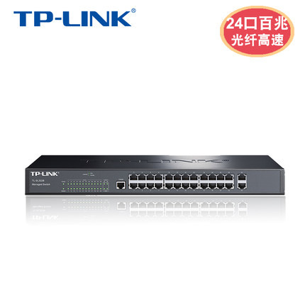 TP-Link TL-SL3226 24百兆口+2个千兆自适应RJ45端口二层网管交换