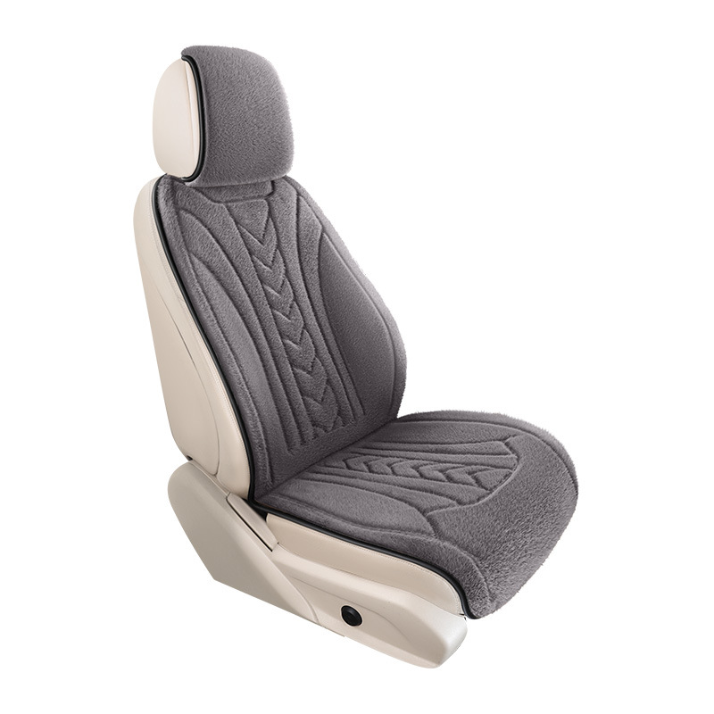 2025 New Ferret Velvet Graphene Heated Stuffed Winter Car Cushion Car Single Seat Cushion Three-Piece Set