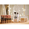 Table cosmetic dustproof storage box, cotton swabs, transparent lipstick, stand, brush, handheld storage system
