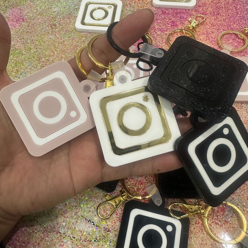 Website Logo, Domestic and International Social Media Team Logo Icons, Ins, Fb, Tiktok, Nfc Keychain
