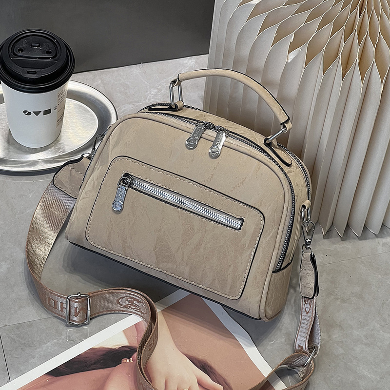Versatile Small Square Bag New Simple Solid Color Handbag Trendy Casual Shoulder Bag Fashion Crossbody Bag Cross-Border Bags