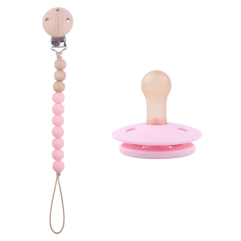 Nuevo bebé Haya clip anti-gota cadena calmante bebé silicona pezón mordedura pegamento molar pezón cadena traje