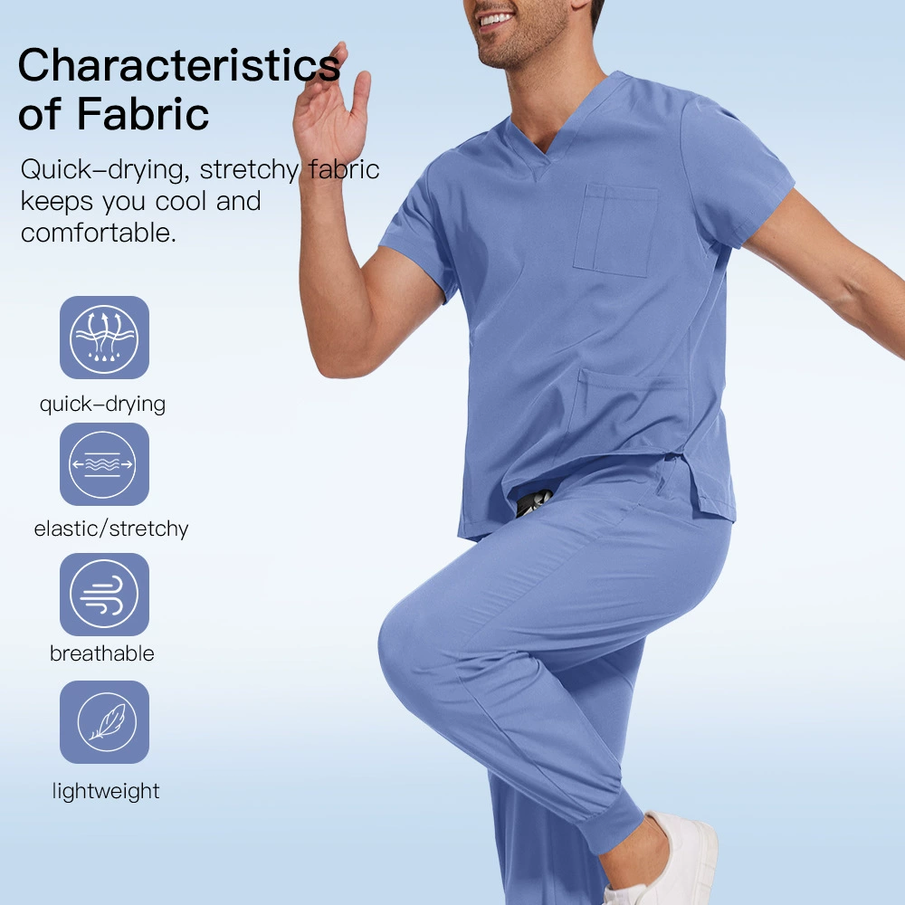 Nurse uniform, matte set for work, Amazon, with short sleeve