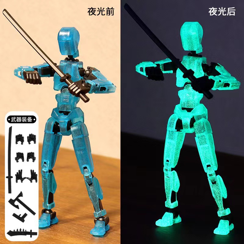 Muñecas móviles multiarticuladas impresas en 3D Lucky 13 muñecas móviles de todo el cuerpo robot descomprimir el mango para jugar artefactos mágicos