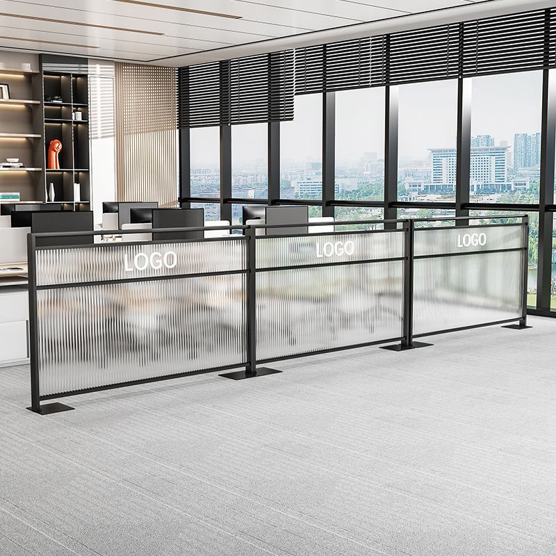 简约餐厅矮卡座隔断饭店火锅店过道挡板玻璃屏风半截栏免打孔工厂