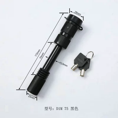 Car lock Warning Sign, Cylindrical Trailer Lock - d1m-75-black