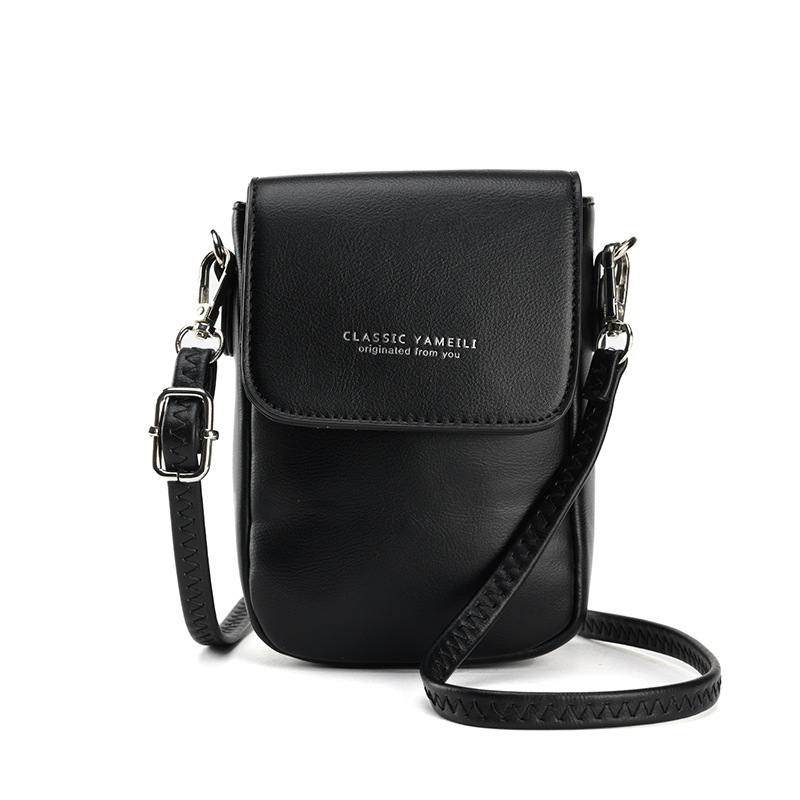 2024 nuevo bolso de mujer para teléfonos móviles, bolso de hombro coreano, bolso multifuncional para mujeres, bolso vertical de color sólido para teléfonos móviles