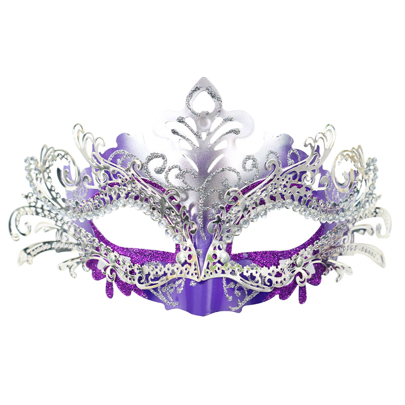 Ventas transfronterizas máscaras de hierro forjado de plástico de alta calidad máscaras de maquillaje de plástico pintadas máscaras de carnaval