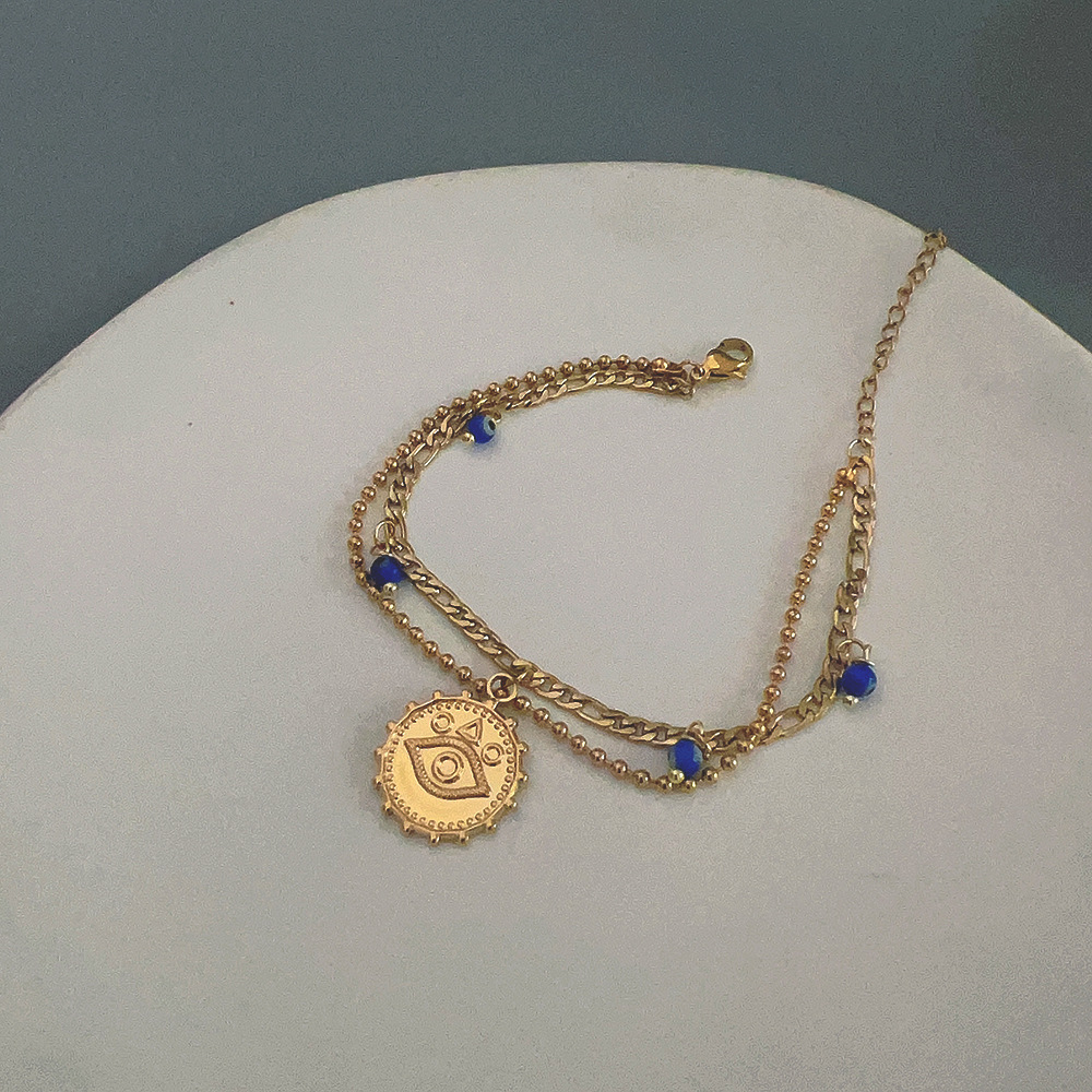 Fashion Devilu0027S Eye Stainless Steel Plating Bracelets 1 Piece