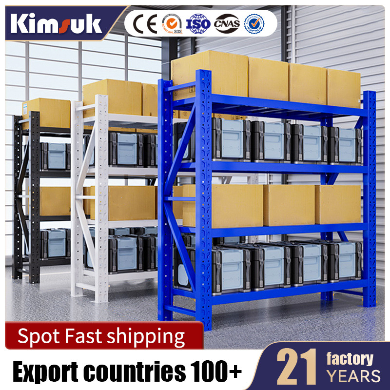 Shelves venta transfronteriza 500KG multicolor medio-ligero estante personalizado al por mayor estante de almacén multicapa estante de almacenamiento