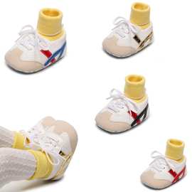 秋冬季新款宝宝学步鞋条纹防滑加绒保暖婴儿鞋小童鞋