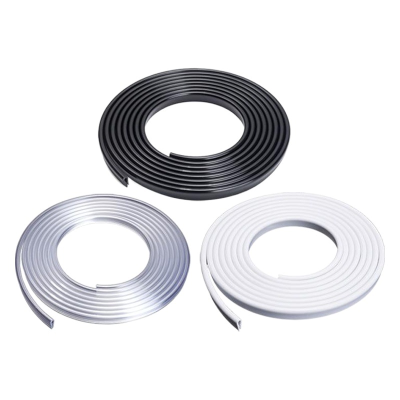 Tira protectora de vidrio en forma de U, tira decorativa anticolisión, tira de sellado transparente de PVC y silicona, tira protectora de vidrio para vitrina