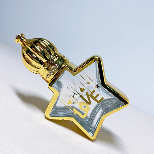 Fashionable and Simple Essential Oil Roller Ball Bottle UV Crafts Metal Transparent Perfume Bottle Hot Stamping Glass Essential Oil Bottle Wholesale
