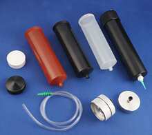 鋁合金后蓋100/200/300CC點膠針筒 金屬連接器/轉接頭/鋁蓋適配器