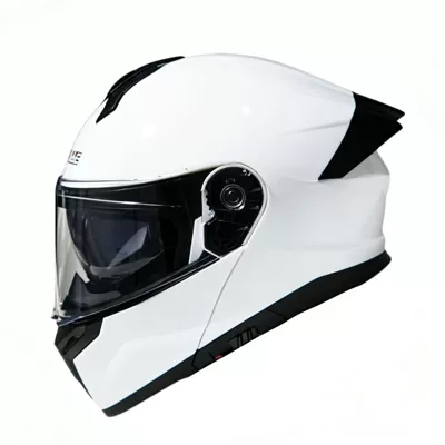 Motosiklet kaskı (dəbilqə) – helmet - ceramic-white-transparent-mirror-m-54-55