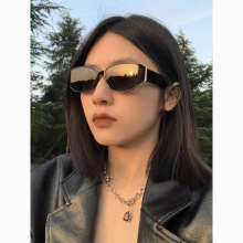 复古猫眼墨镜女UV400防紫外线高级感曲面屏设计方圆脸太阳镜