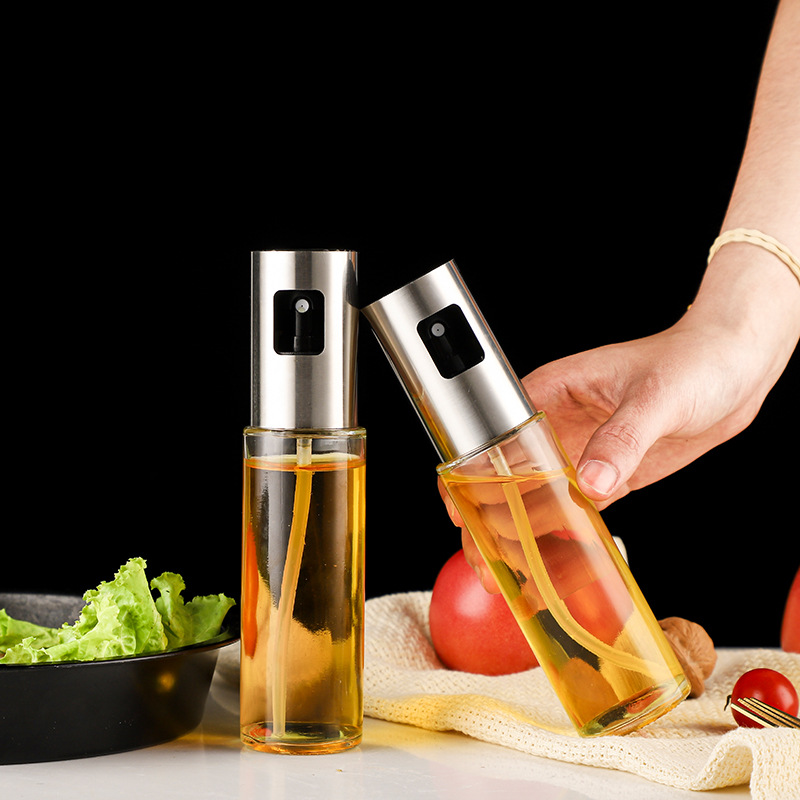 Oil Spray Can Spray Household Kitchen Press-type Barbecue Oil Spray Bottle Edible Oil Spray Olive Oil Atomized Oil Spray Bottle