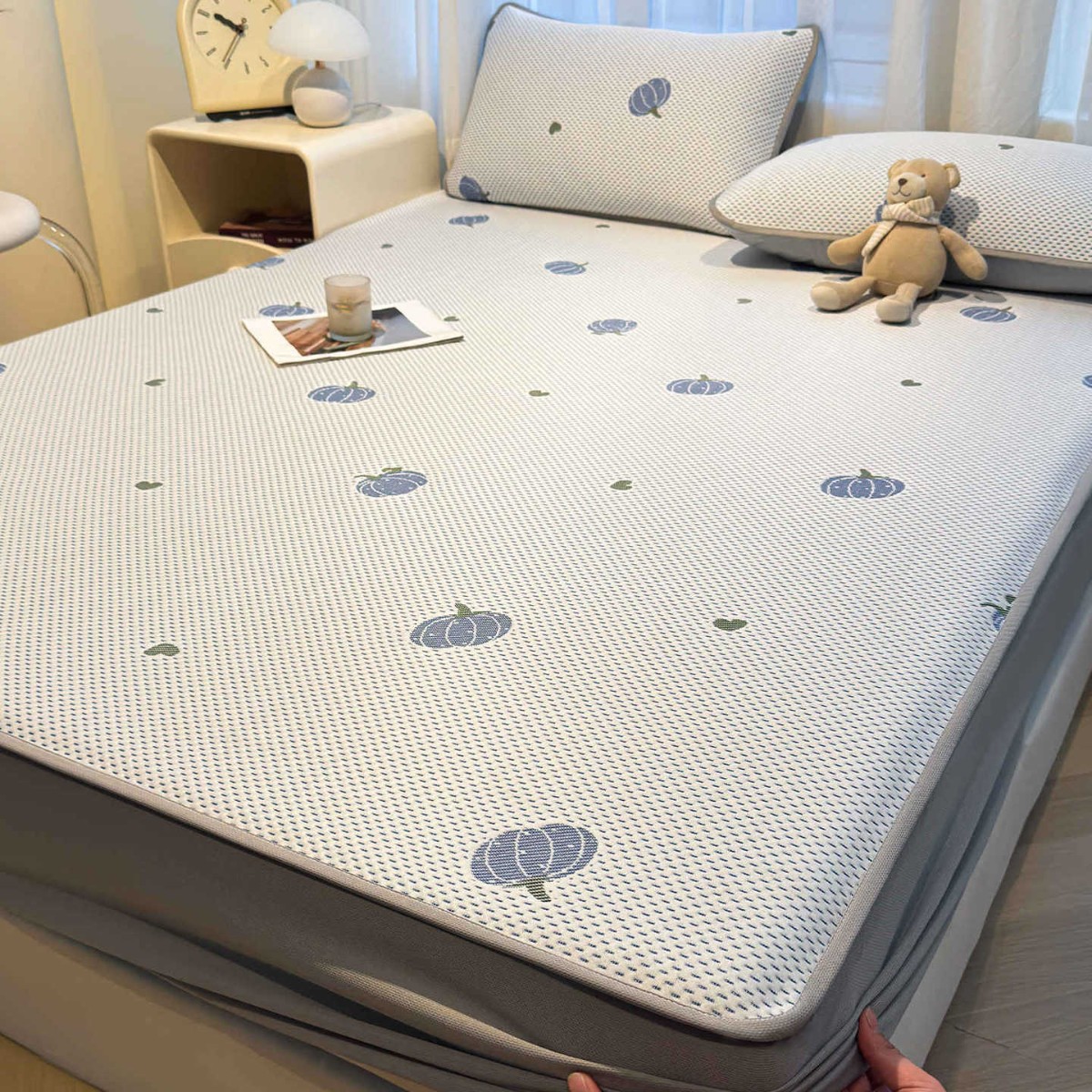 Sábanas de seda de hielo de verano, una pieza, estera suave de doble uso de doble cara 2025 nuevo dormitorio, estera individual, estera de tres piezas